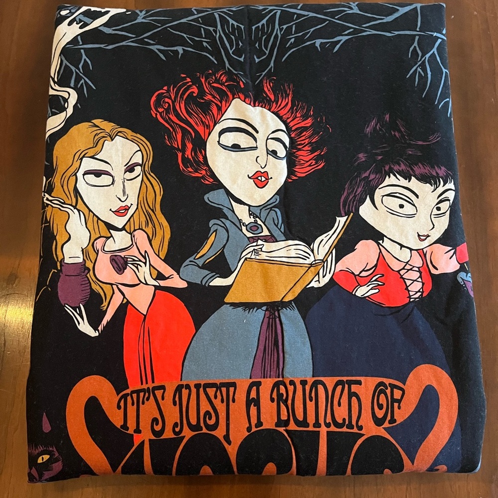Handmade Halloween Quilt with Vintage Hocus Pocus Sanderson Sisters fabric panel